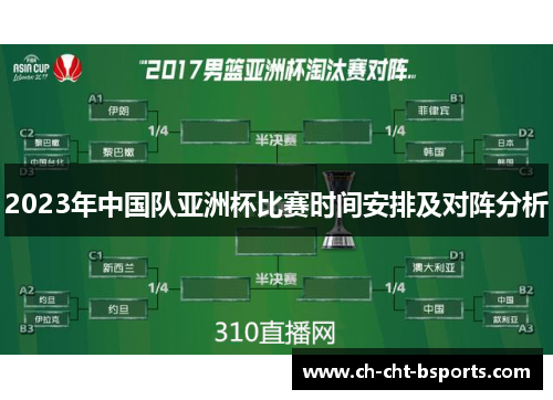 2023年中国队亚洲杯比赛时间安排及对阵分析
